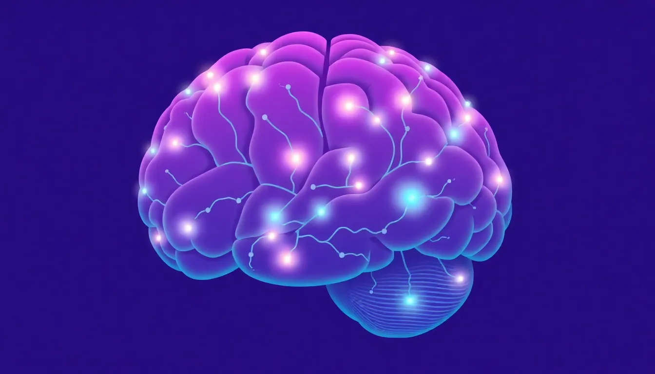 Illustration of brain showing neural pathways rewiring during no contact period