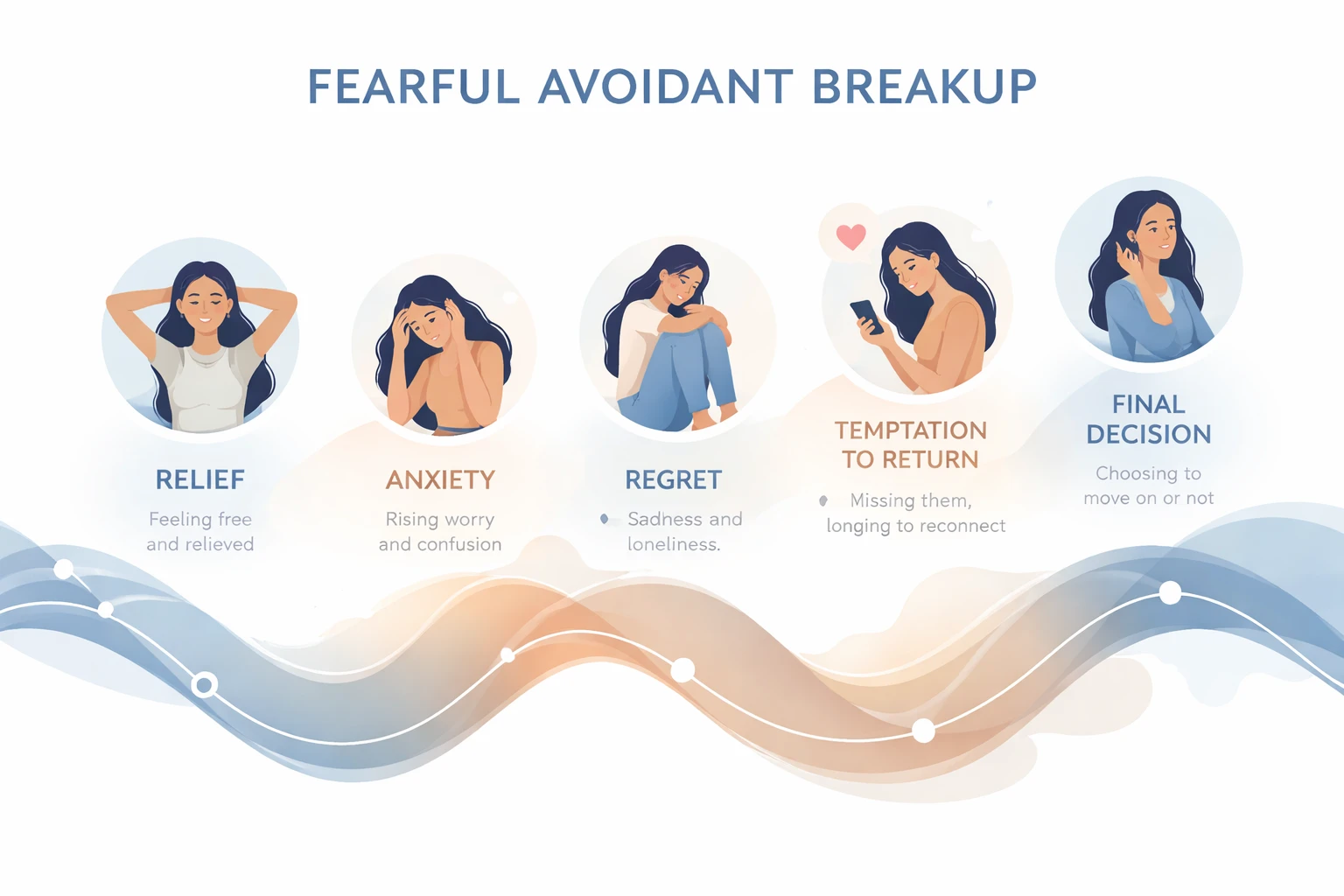 Les 5 étapes de l'évitant craintif après une rupture