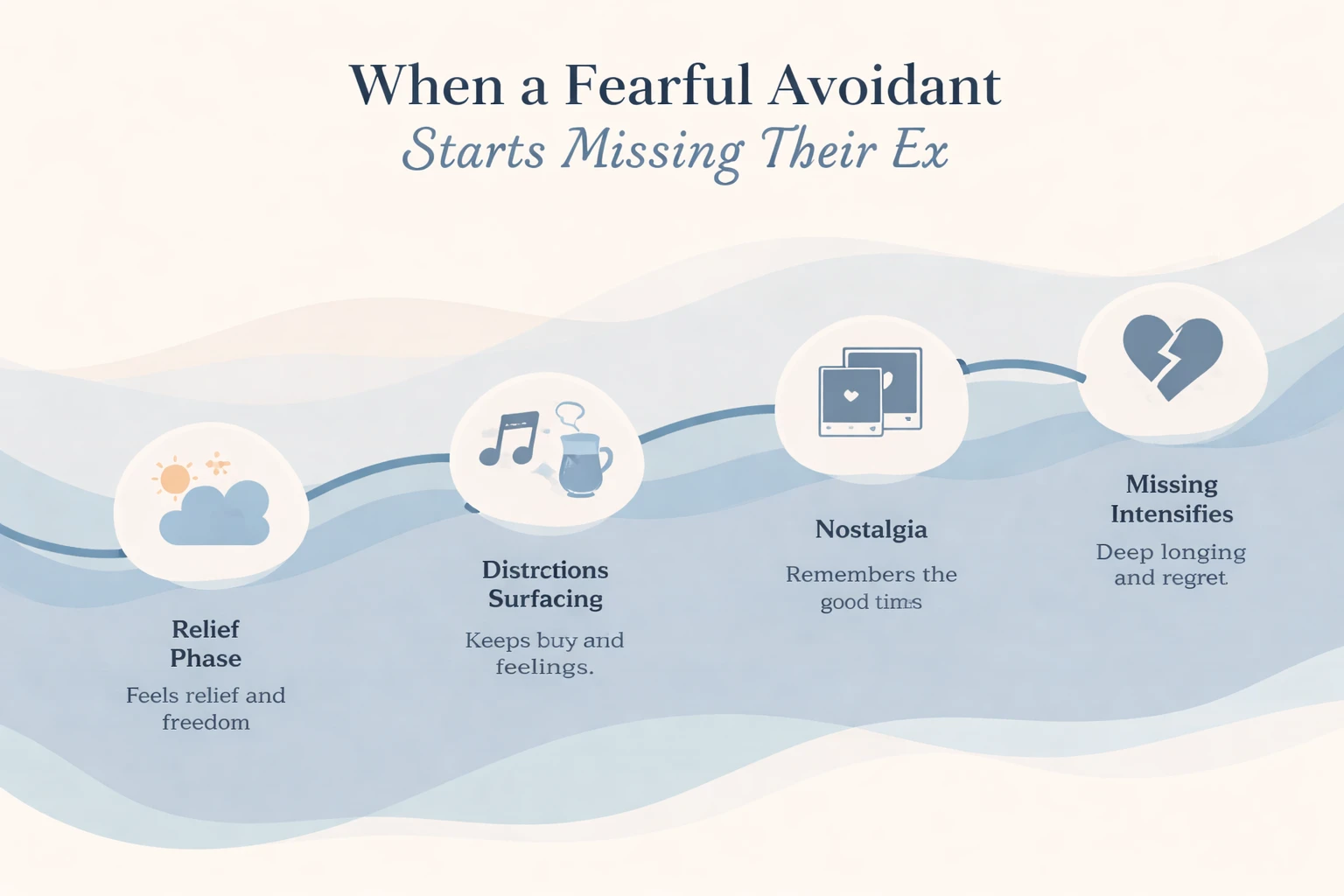 Timeline du manque chez l'évitant craintif