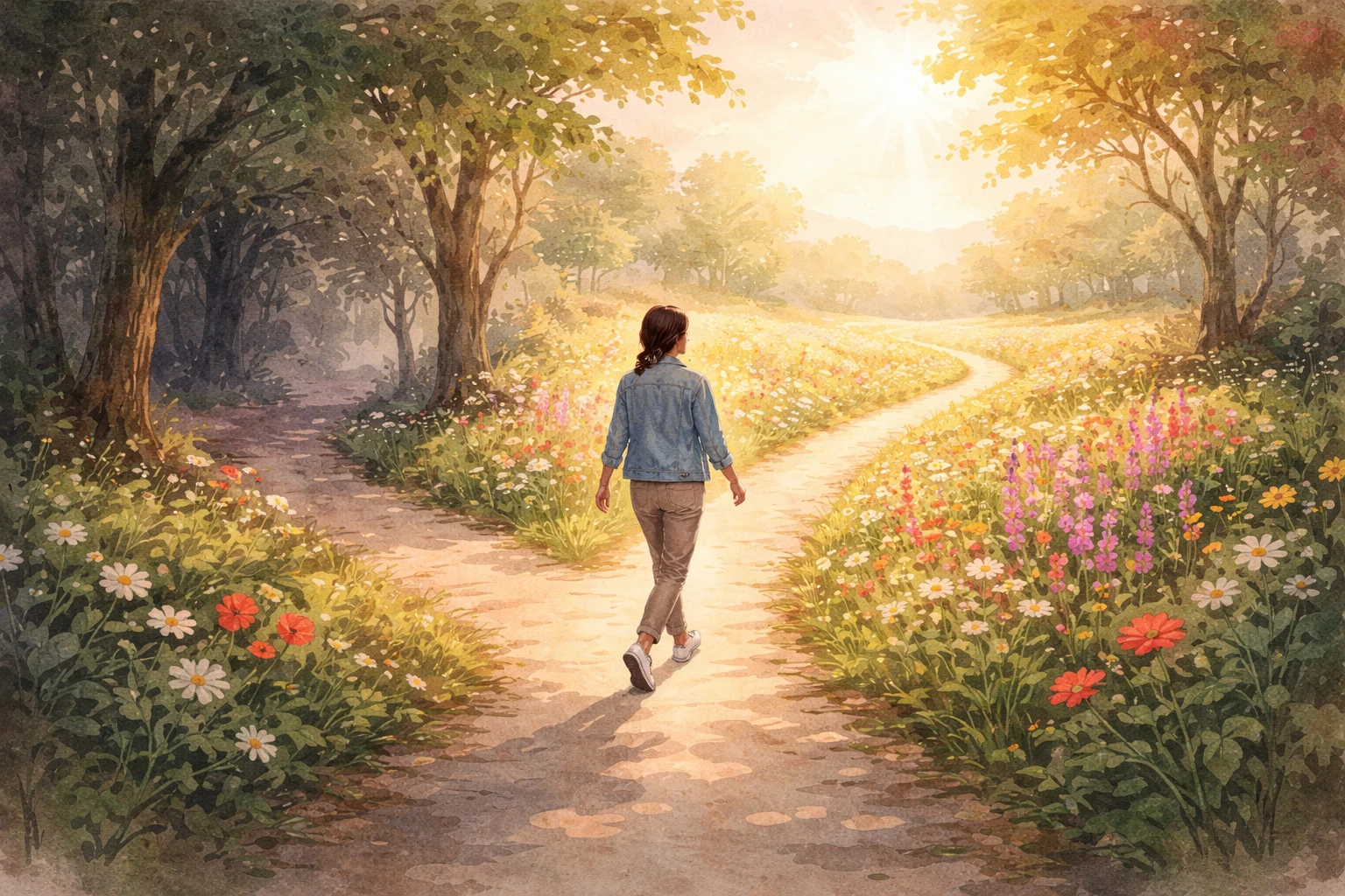 Visual journey showing the path from heartbreak to healing with hopeful imagery