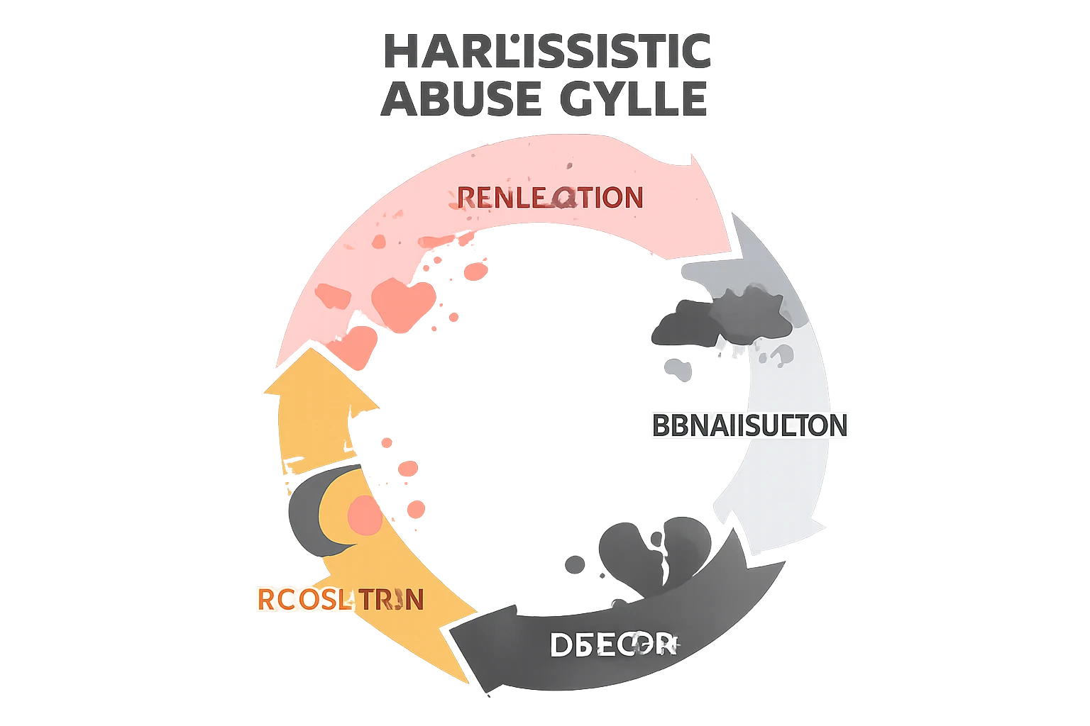 Infographic showing the narcissistic abuse cycle
