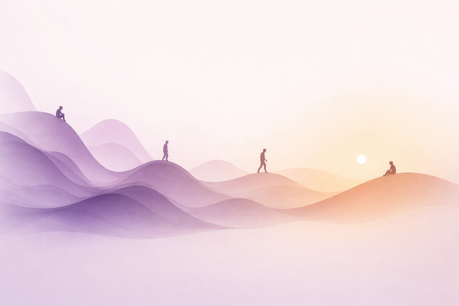 Timeline visualization showing emotional waves over weeks