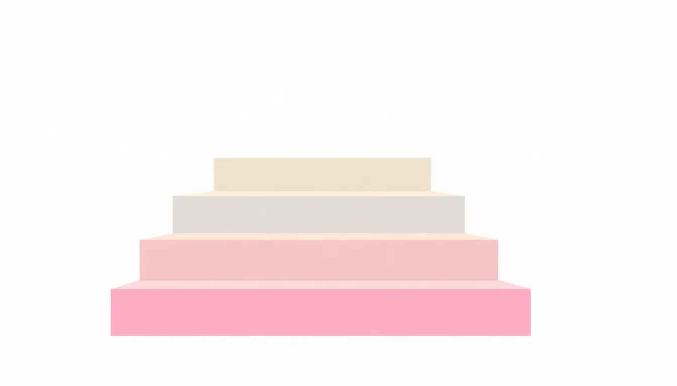 Abstract illustration showing five stages of psychological progression