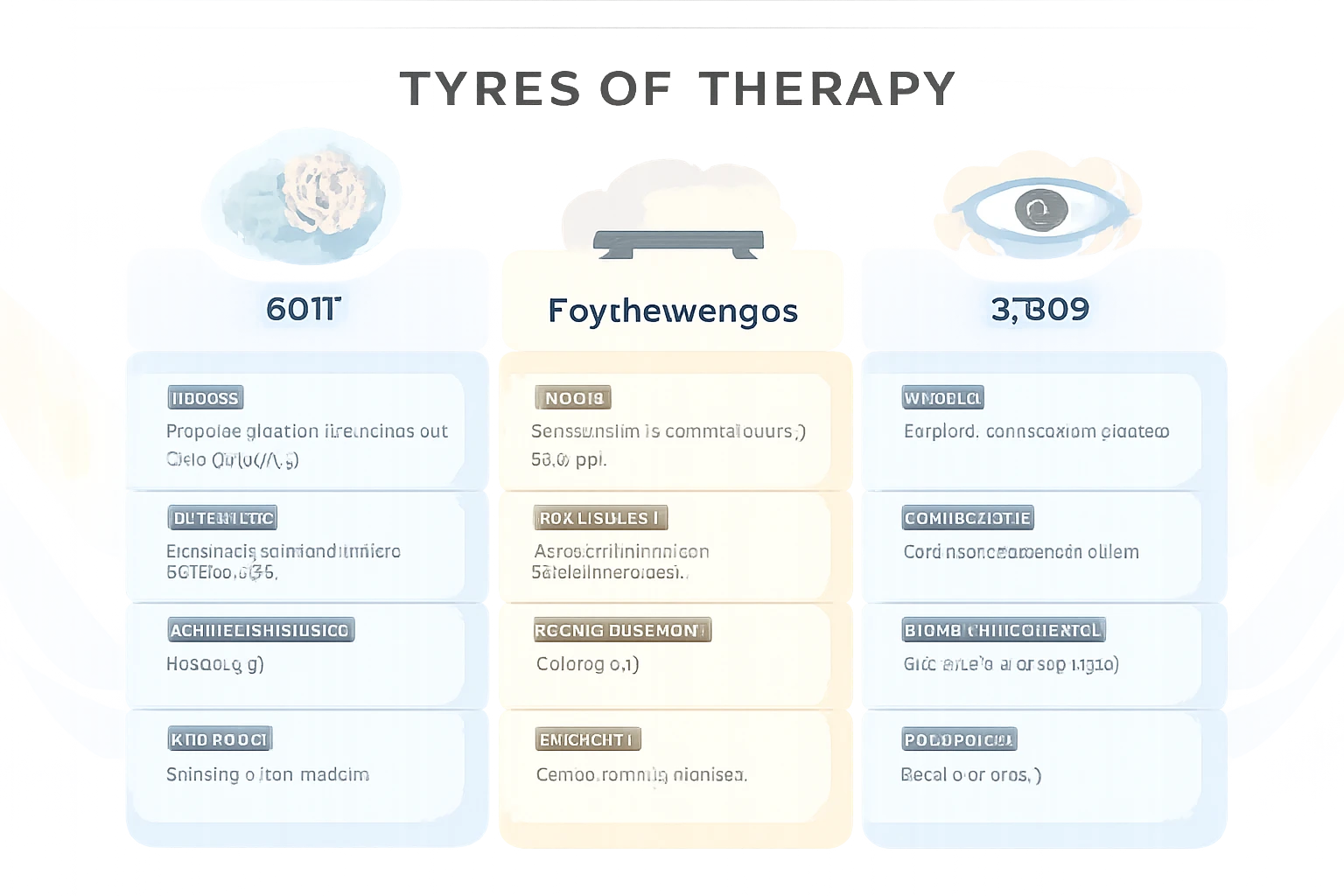 Infographie comparant les différents types de thérapie