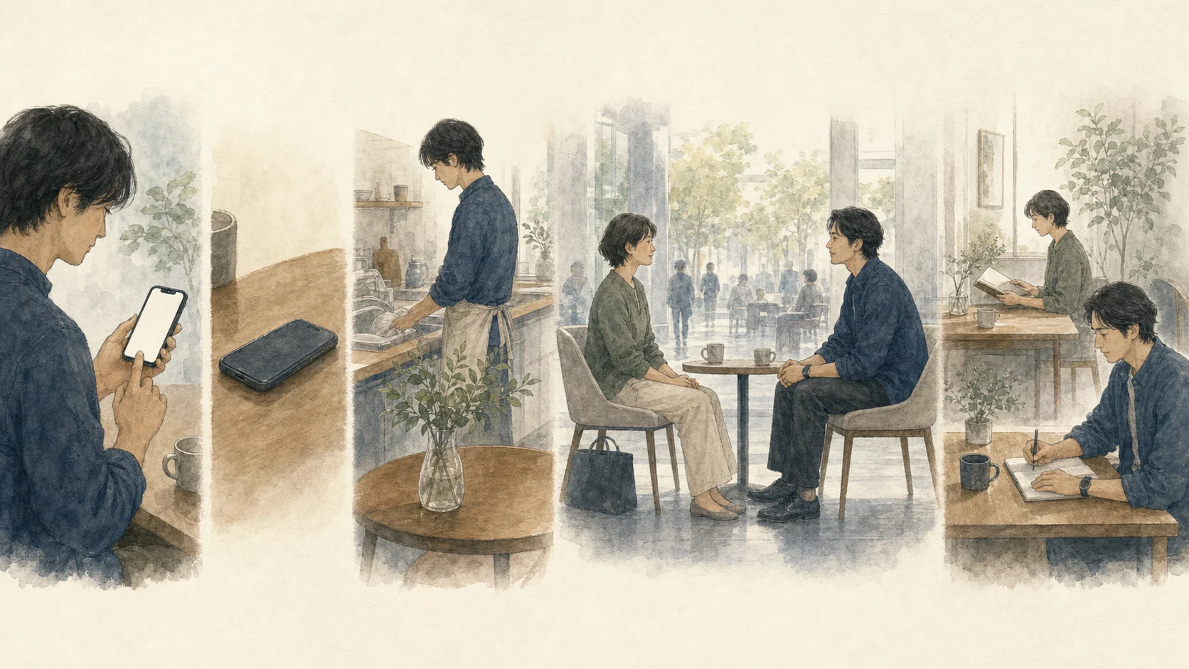 一度だけ連絡し、返事を待ち、対等に話し合い、互いの生活を保ちながら新しい関係を作る流れ