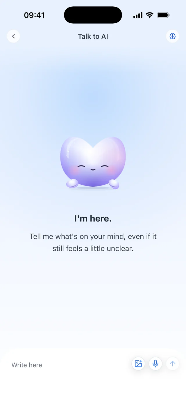 In the app · Talk to AI