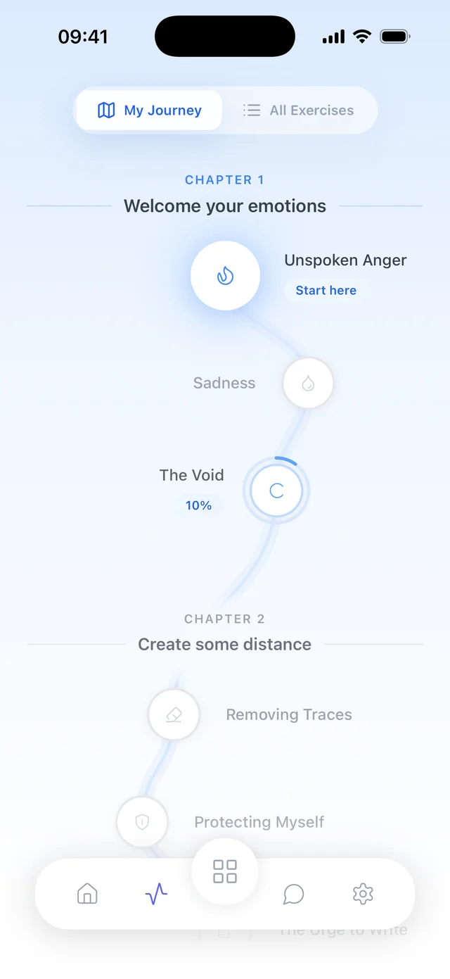 In the app · Guided exercises
