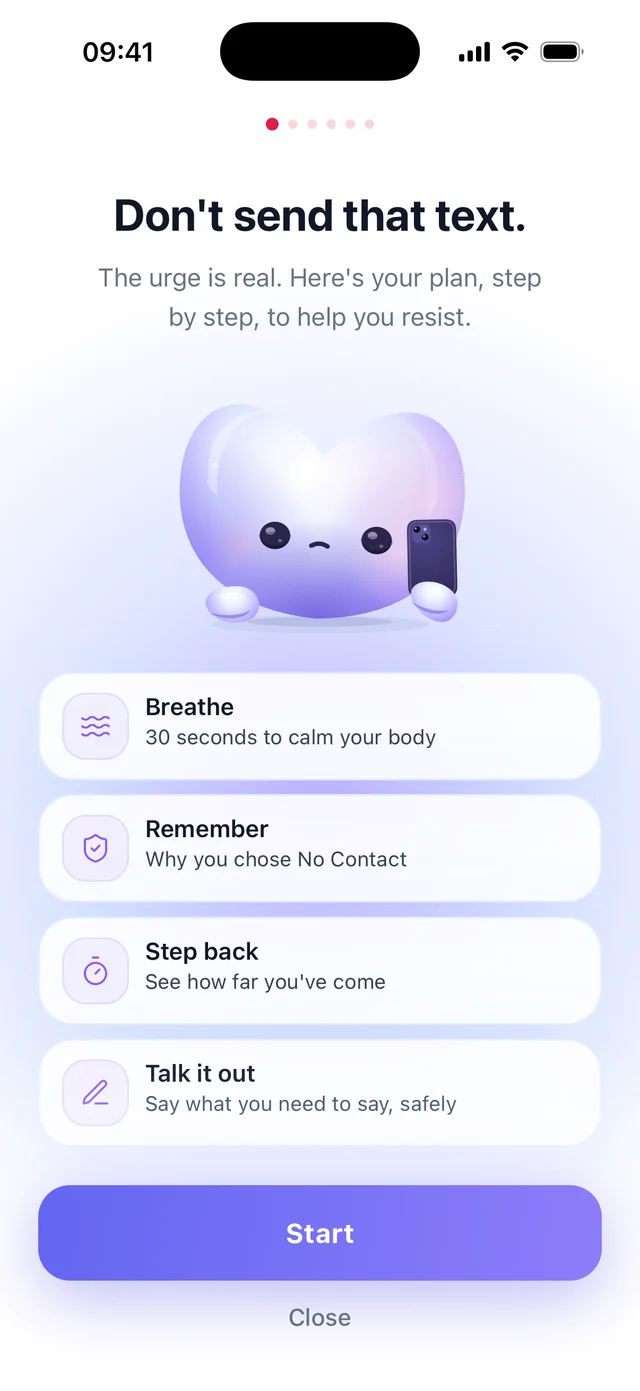 In the app · Help me resist
